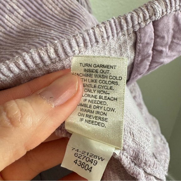 VTG J. Jill Womens XL Corduroy Floral Purple Shacket Gorpcore Pastel Boho - Picture 6 of 8